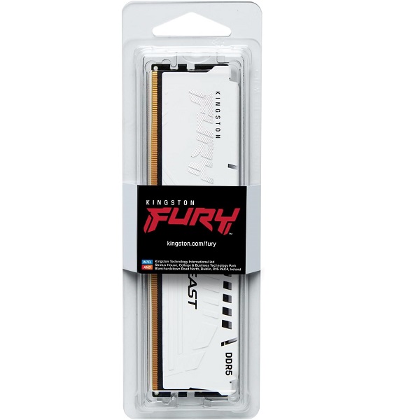 Kingston Fury Beast White 16Gb 6000Mhz (16GB X 1) DDR5 CL30 Desktop Memory With Intel XMP