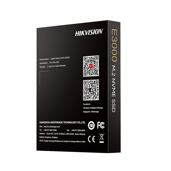 Hikvision E3000 512GB Gen3 PCIe NVMe M.2 Internal SSD