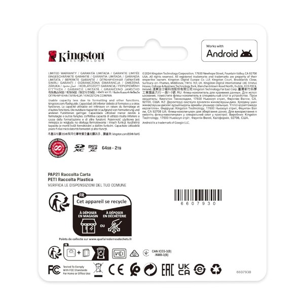 Kingston Canvas Select Plus 256GB Class 10 Micro SD Card With Adapter