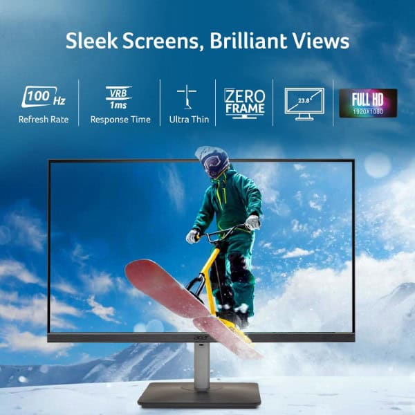 Acer RS242Y 24-inch Full HD 100hz 1ms IPS Panel Monitor