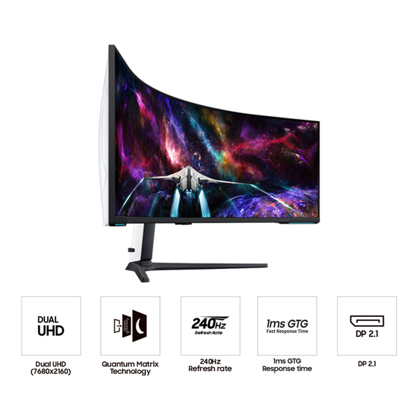 Samsung LS57CG950NWXXL Odyssey Neo G9 57-Inch D-UHD 240Hz 1Ms VA Panel Gaming Monitor