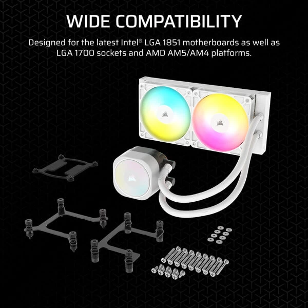 Corsair Nautilus 240 RS ARGB White 240mm Liquid CPU Cooler