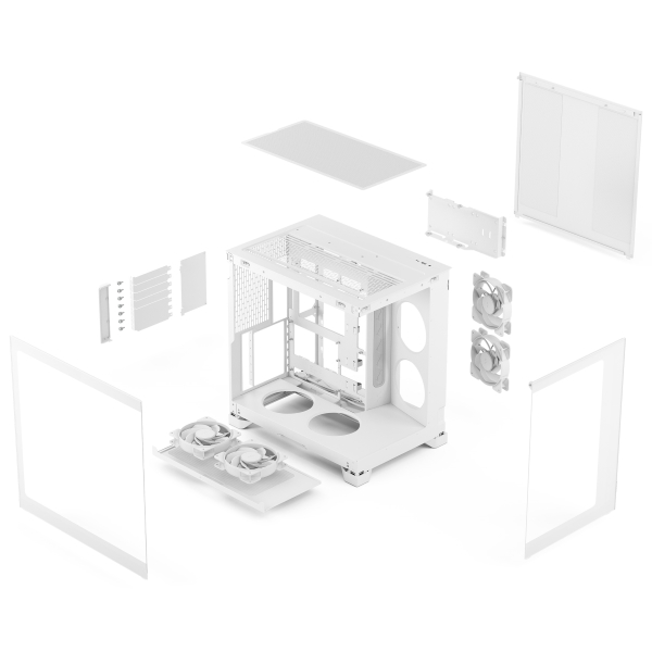Fractal Design POP 2 Vision White RGB Tempered Glass Panel E-Atx Mid Tower Cabinet