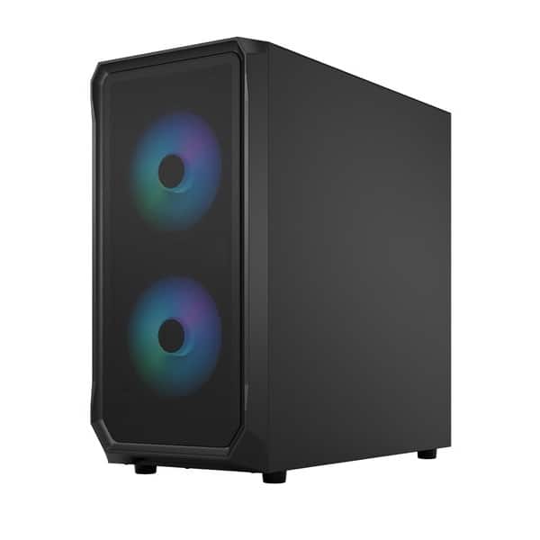 Fractal Design Focus 2 RGB Mid-Tower ATX Cabinet with Front Mesh and Tempered Glass Side Panel (Black)