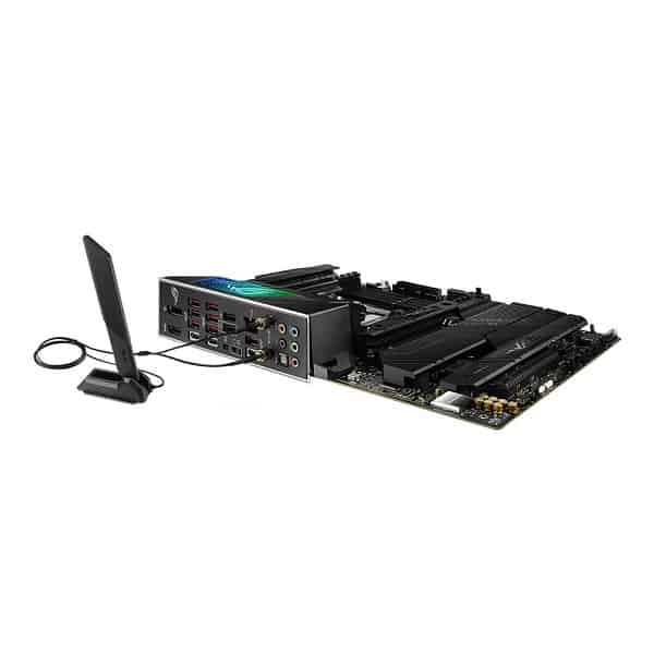 Asus Rog Strix X670E-F Gaming WIFI AMD AM5 LGA 1718 DDR5 ATX motherboard with Ryzen 7000 Series processor support
