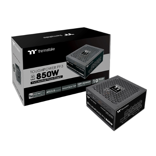 Thermaltake Toughpower PF3 850W Fully Modular 80 Plus Platinum Certified Power Supply