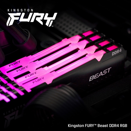 Kingston Fury Beast 16GB DDR4 3600MHz RGB Desktop RAM (KF436C18BBA/16)