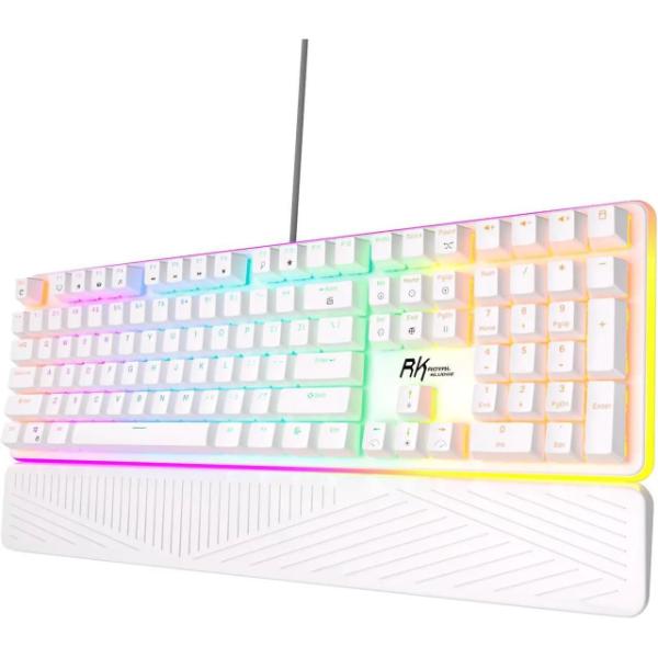 Royal Kludge RK918 White (Red Switch) Mechanical Wired Gaming Keyboard