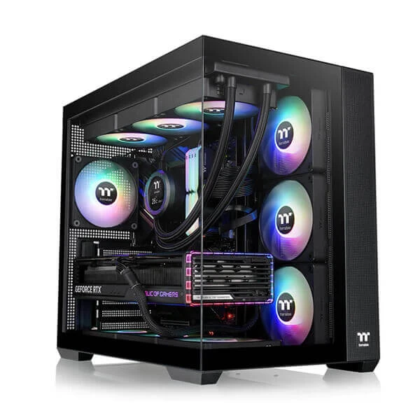 Thermaltake View 380 TG ARGB Mid-Tower ATX gaming Cabinet with Tempered Glass panels (Black)