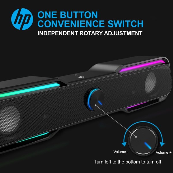 HP DHE-6002 Wired Speaker With RGB lights