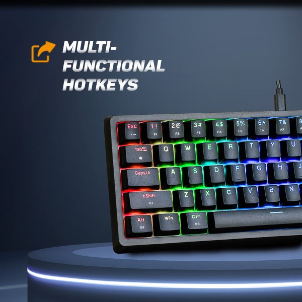 Cosmic Byte CB-GK-33 Astra 67 keys Mechanical Gaming keyboard with Outemu Blue Switches (Black)