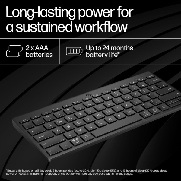 HP 350 Compact Multi-Device Bluetooth Wireless Keyboard