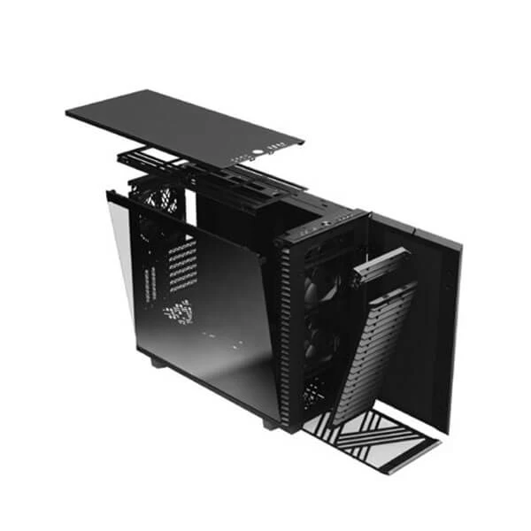 Fractal Design Define 7 Black Solid Mid-Tower ATX Cabinet Up Mesh with Side Glass Panel
