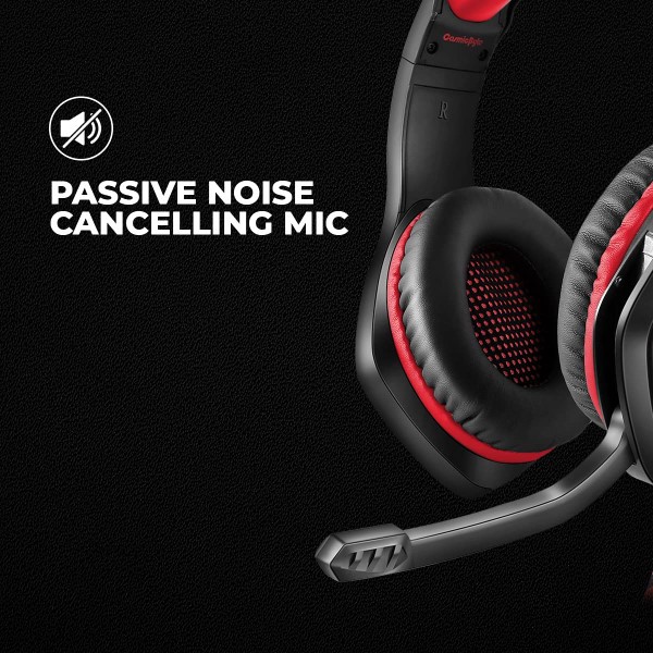 Cosmic Byte GS430 Red Gaming Headphone with 7 Color RGB Led and Microphone (Red)