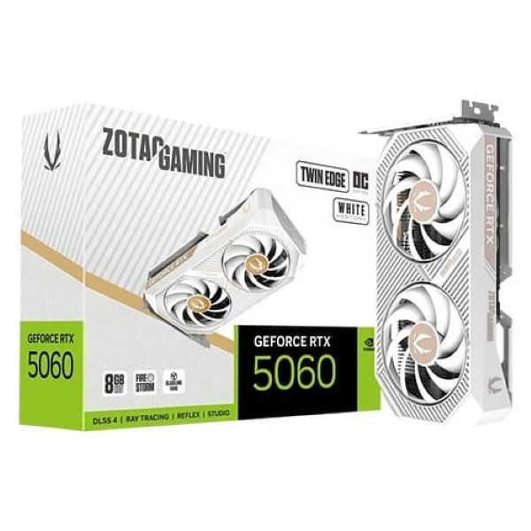 Zotac Gaming RTX 5060 Twin Edge OC White 8GB GDDR7 Graphics Card