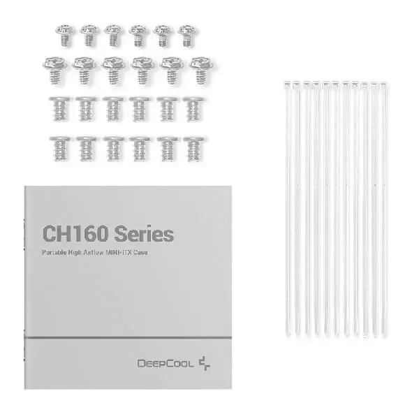 DeepCool CH160 White M-ATX Mini-Tower Cabinet With Tempered Glass Side Panel (White)