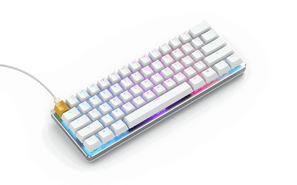 Glorious GMMK Compact White Mechanical Keyboard