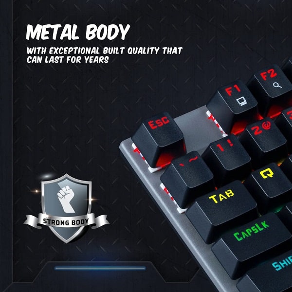 Cosmic Byte CB-GK-26 Pandora TKL RGB Mechanical Keyboard with Outemu Red Switches (Black/Grey)