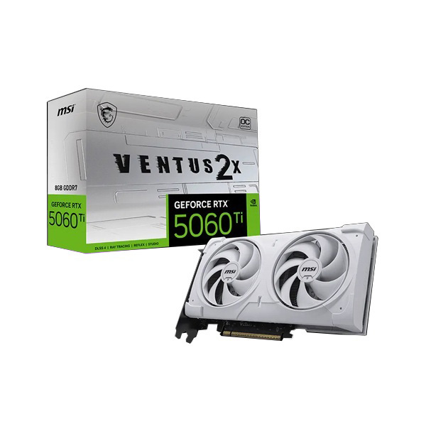 MSI RTX 5060Ti Ventus 2X OC White 8GB GDDR7 Graphics Card