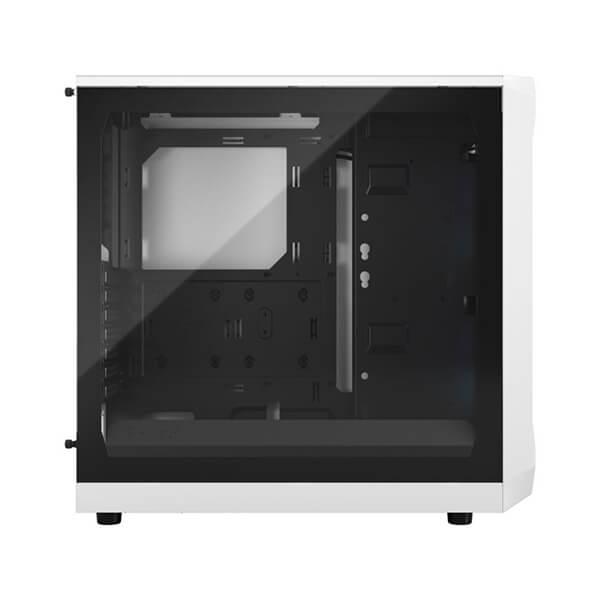 Fractal Design Focus 2 RGB WH Mid-Tower ATX Cabinet with Front Mesh and Tempered Glass Side Panel (White)