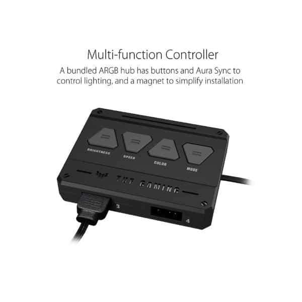 Asus TUF Gaming TF120 ARGB 120mm triple fan kit with ARGB controller (black)