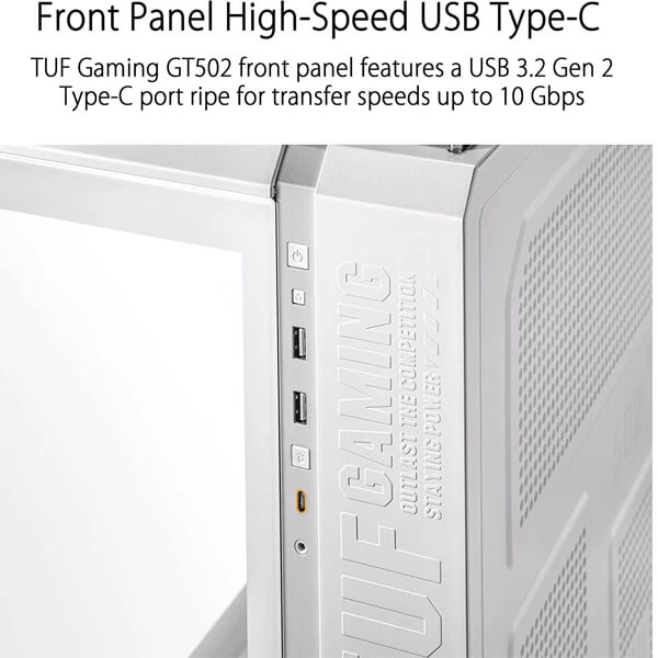 Asus Tuf Gaming GT502 White mid-tower E-ATX gaming cabinet