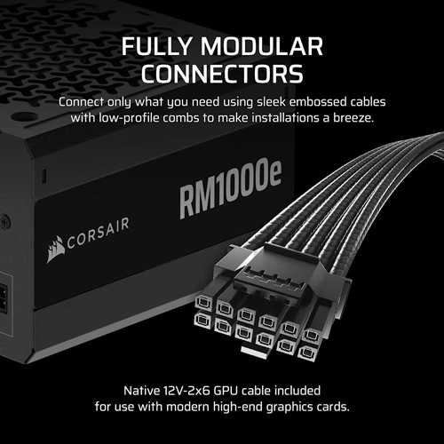 Corsair RM1000e 1000 Watt ATX 3.1 Gold Certification Fully Modular Power Supply