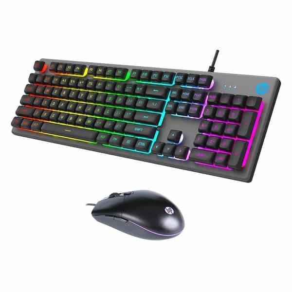 HP KM300F RGB Wired Keyboard and Mouse Gaming Combo with Adjustable DPI
