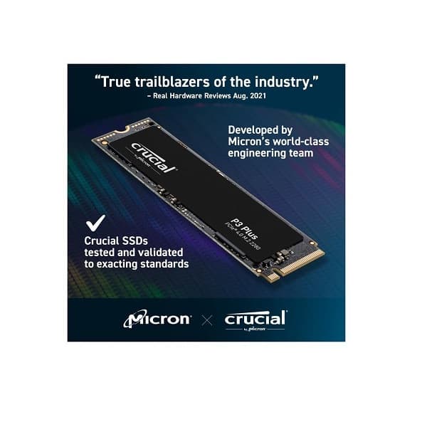Crucial P3 Plus 2TB M.2 NVMe PCIe Gen 4.0 Internal SSD (CT2000P3PSSD8)