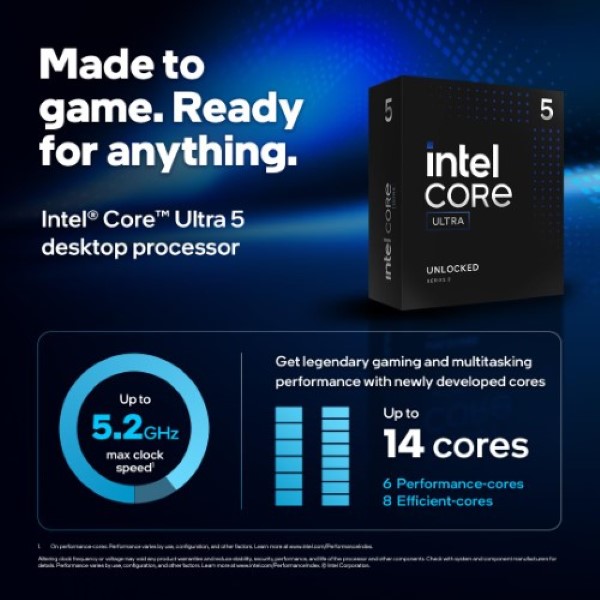 Intel Core Ultra 5-245KF 14-Core 14-Threads Desktop Processor - Clarion ...