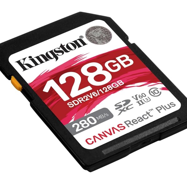 Kingston Canvas React Plus V60 128GB SD Card