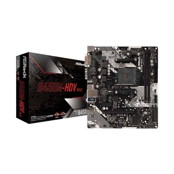 ASRock B450M HDV R4/DC Motherboard