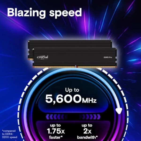 Crucial Pro 16GB 5600Mhz CL46 DDR5 Desktop Memory