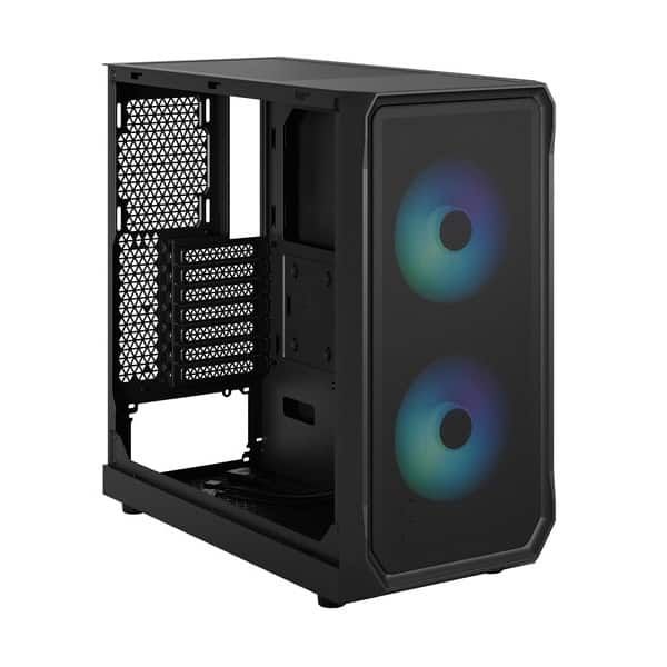 Fractal Design Focus 2 RGB Mid-Tower ATX Cabinet with Front Mesh and Tempered Glass Side Panel (Black)