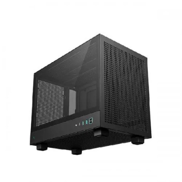 DeepCool CH160 M-ATX Mini-Tower Cabinet With Tempered Glass Side Panel (Black)