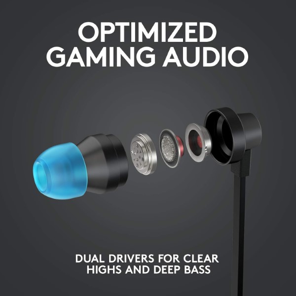 Logitech G333 Gaming Earphone Black