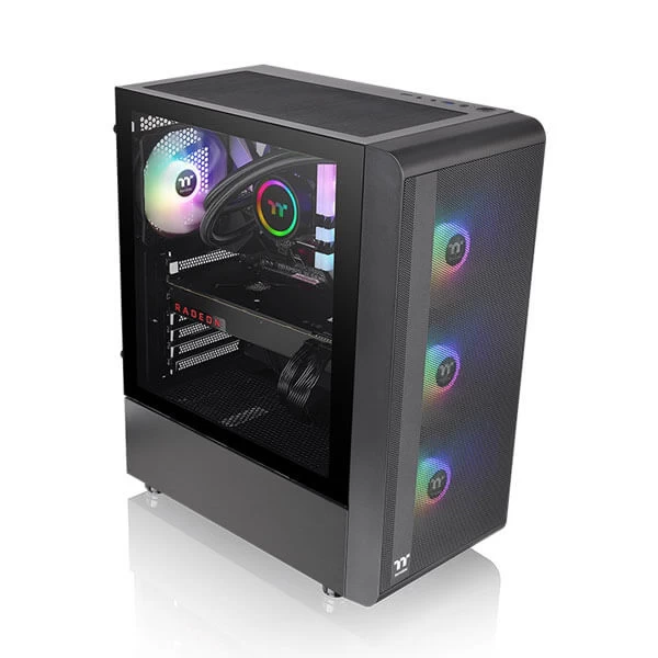 Thermaltake S200 TG ARGB Mid Tower Gaming Cabinet (Black)