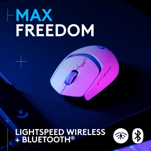 Logitech G309 Lightspeed White Wireless Gaming Mouse with Hero 25K Sensor