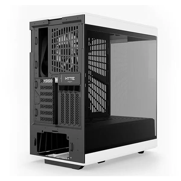 Hyte Y40 TG Mid-Tower ATX Cabinet with PCIe 4.0 Riser (White/Black)
