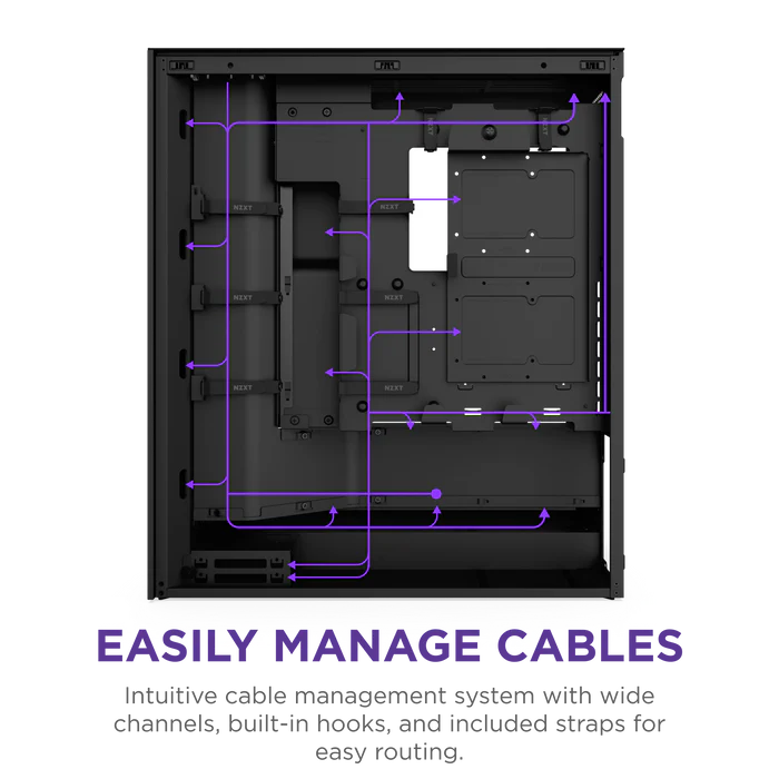 NZXT H7 Flow ATX Mid-Tower Case With RGB Fans (Black)