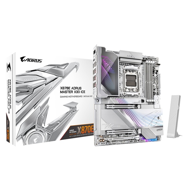 Gigabyte X870E Aorus Master X3D Ice AMD AM5 ATX Gaming Motherboard