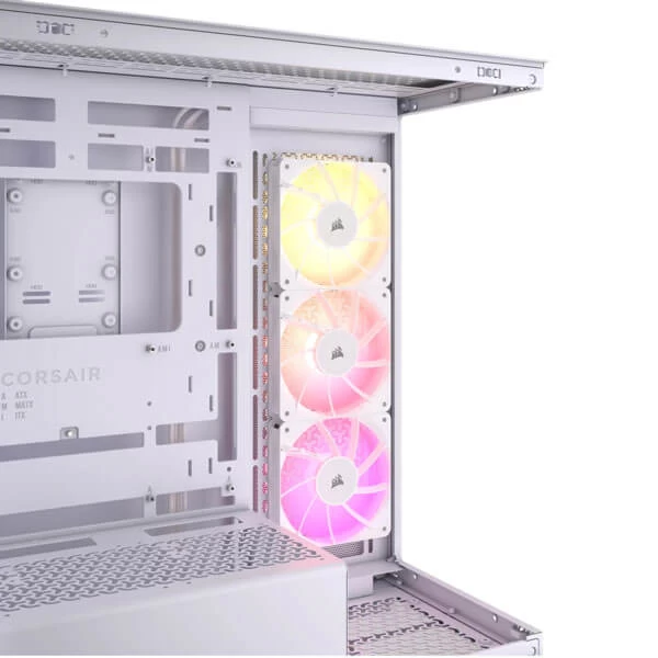 Corsair 3500X ARGB White Mid-Tower E-ATX Gaming Cabinet with tempered Glass Side Panel
