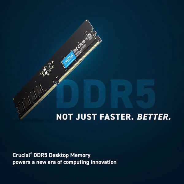 Crucial CT16G52C42U5 16GB (16GB X 1) 5200mhz DDR5 CL42 Desktop Memory