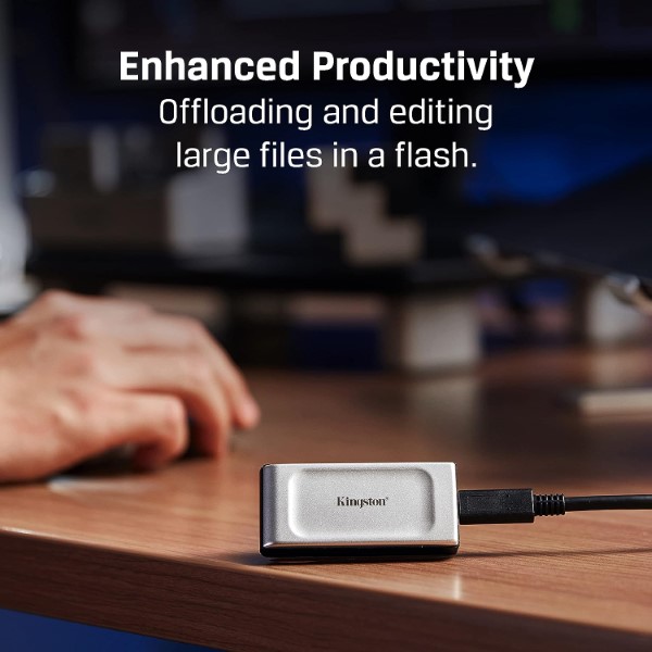 Kingston SXS2000 4TB Portable External SSD Drive With USB 3.2 Gen 2