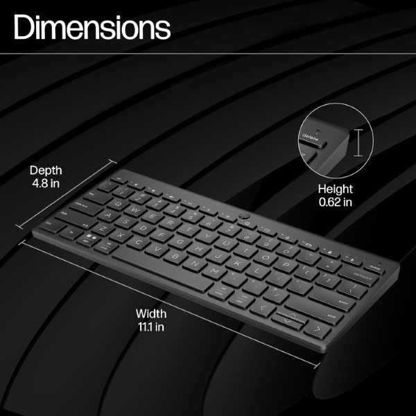 HP 350 Compact Multi-Device Bluetooth Wireless Keyboard