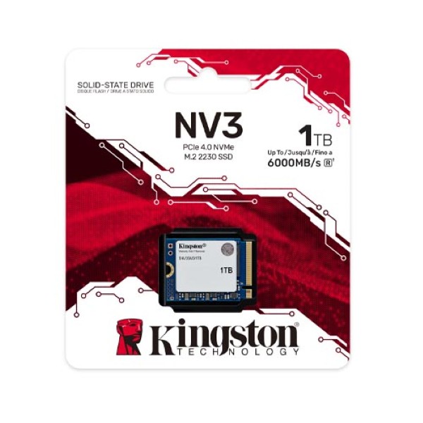 Kingston NV3 1TB M.2 2230 PCIe Gen4 NVMe SSD