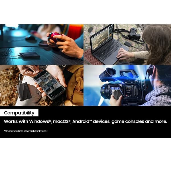 Samsung T9 Portable 1TB External SSD with USB 3.2 Interface for up to 2000 MB/s Read Speed