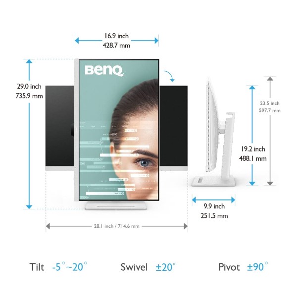 BenQ GW3290QT 32-Inch QHD 75Hz 5ms IPS Panel Professional Monitor (White)