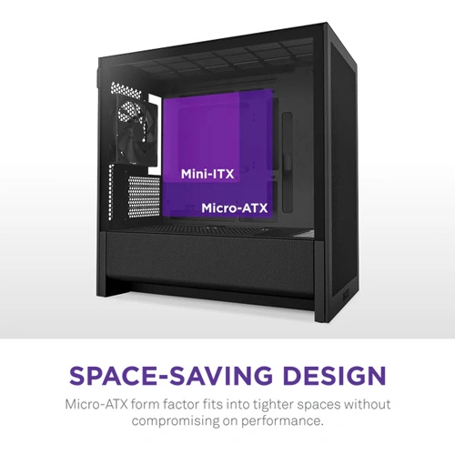 NZXT H3 Flow M-ATX Mini Tower Case (Black)