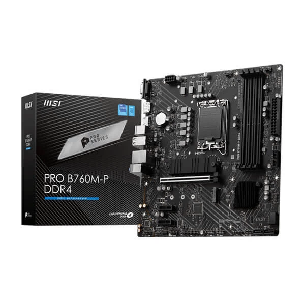 MSI PRO B760M-P DDR4 Intel 13th/12th Gen LGA 1700 M-ATX Motherboard